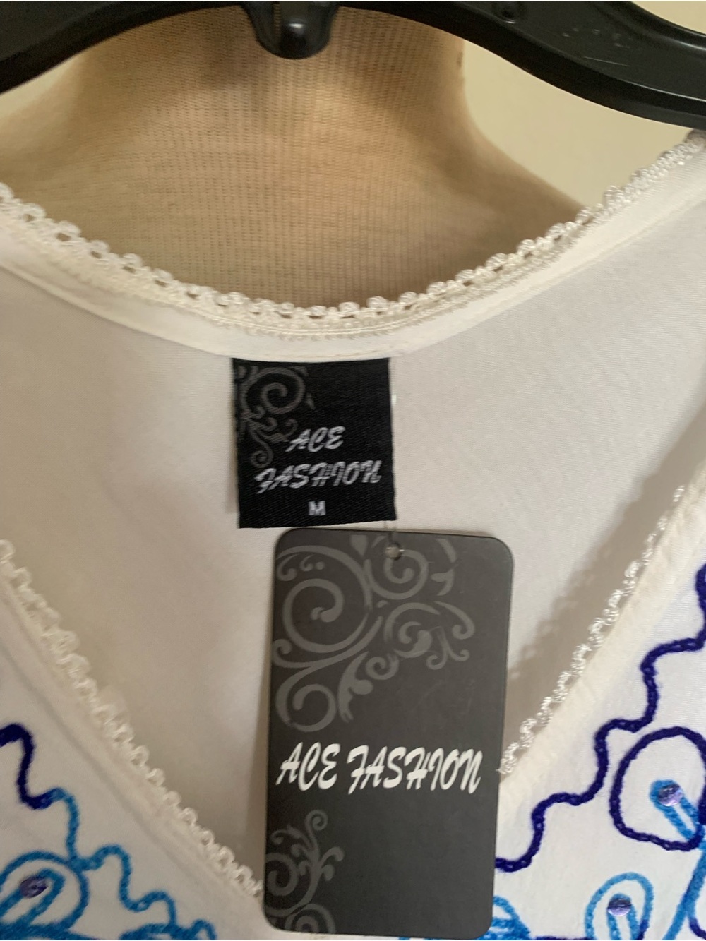 Ace Fashion White Embroidered Women’s Swim Cover-Up - Picture 2 of 8